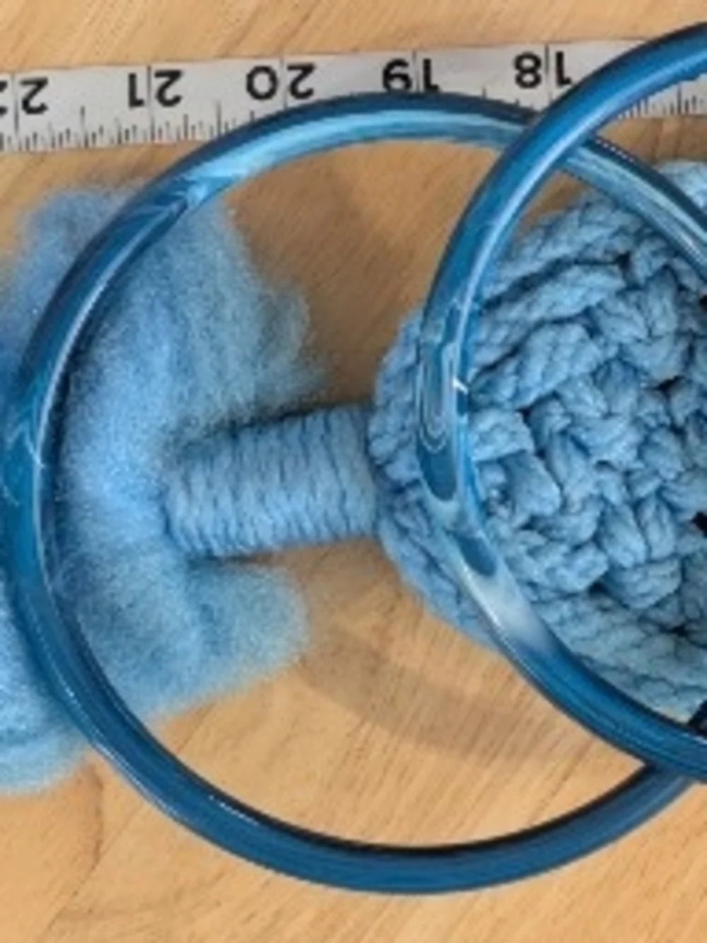 Vintage Blue Macramé Towel Holder